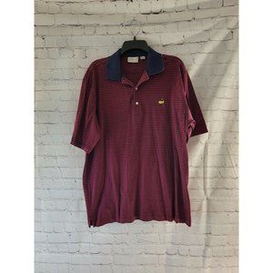 The Masters Augusta National Golf Shop Men's Size Large Pima Cotton Striped Polo